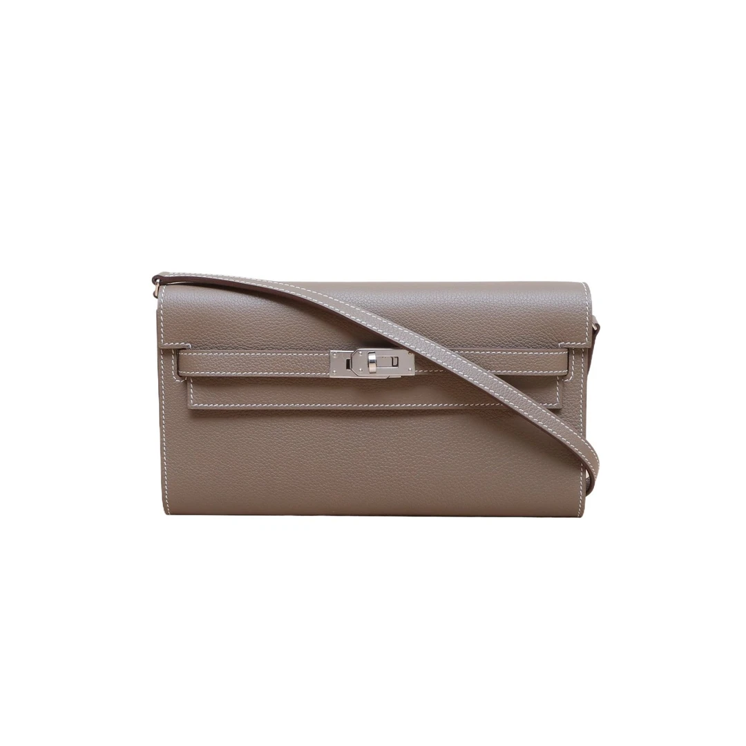 99新 Hermes/爱马仕 【小花Han】Kelly Long To Go 大象灰 B刻包