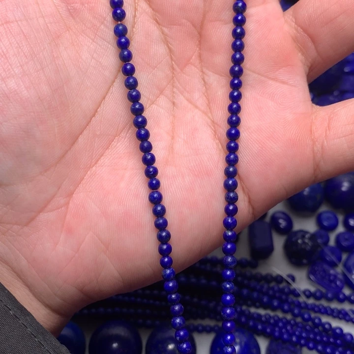 青金石未镶嵌3.5mm小米珠