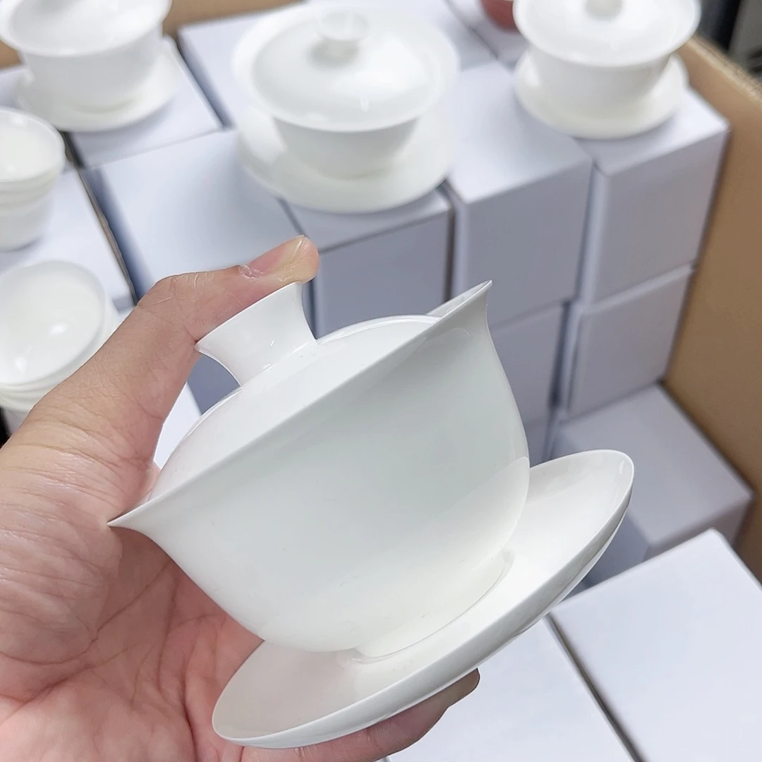 【闪购商品】150骨瓷盖碗超薄胎单个