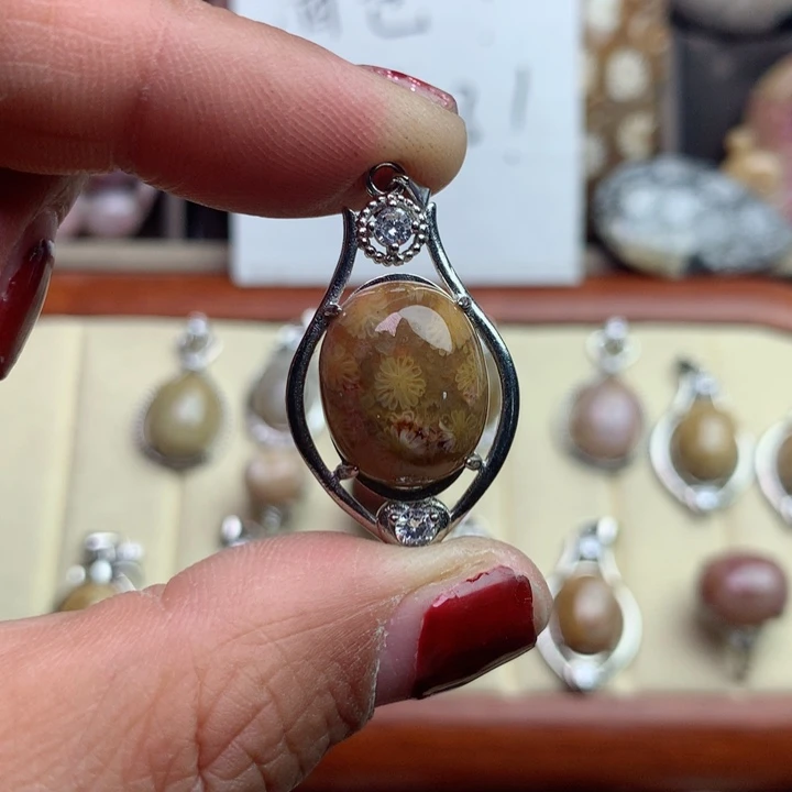 硅化珊瑚（珊瑚玉）颈饰未镶嵌