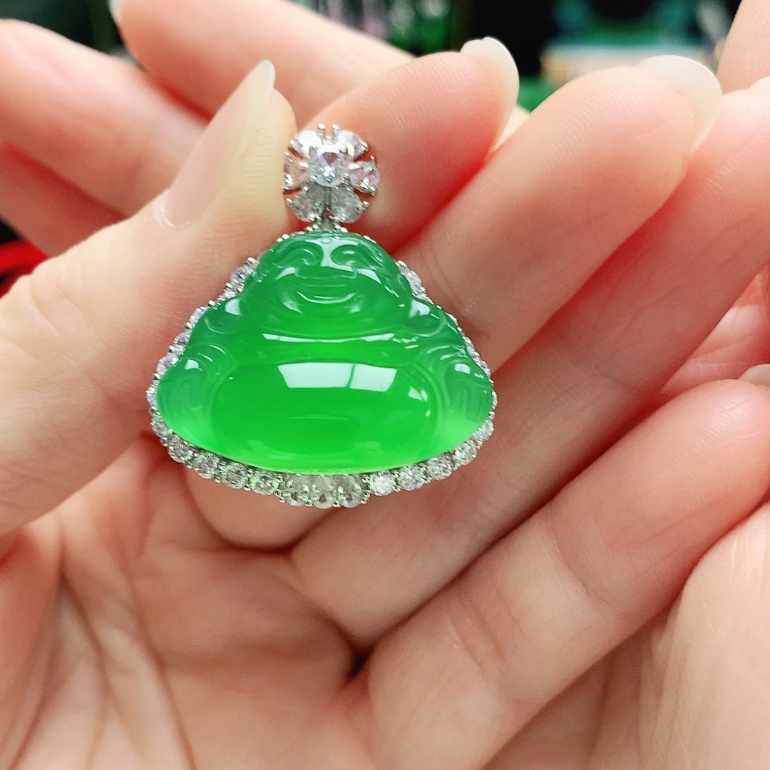 玛瑙/玉髓银S925镶嵌吊坠