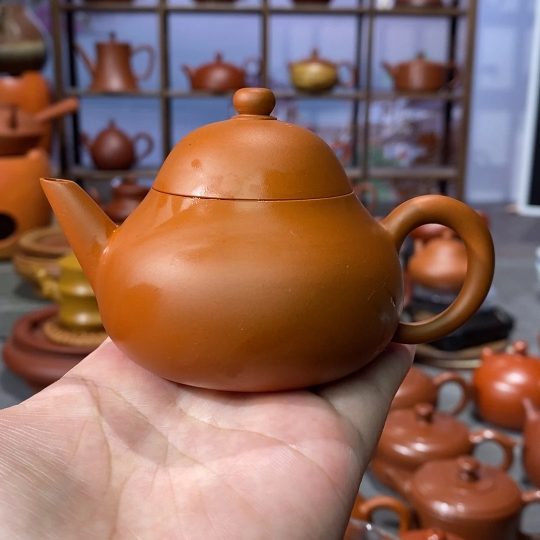 茶壶朱泥陈伟庆鸡蛋黄剑流梨壶105c