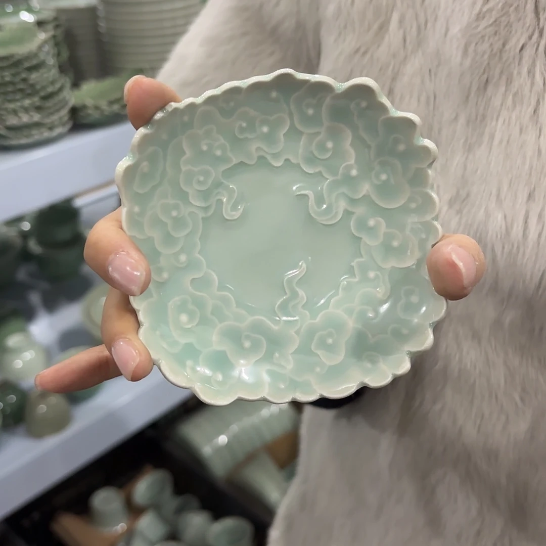 龙泉云间青瓷小米茶器