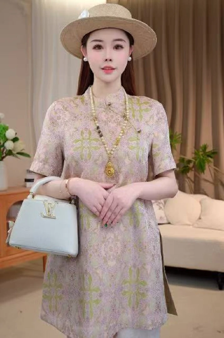 【彩麟宝相花】双面新款中长款非遗上衣2025B2887-瑾玉杭锦仓