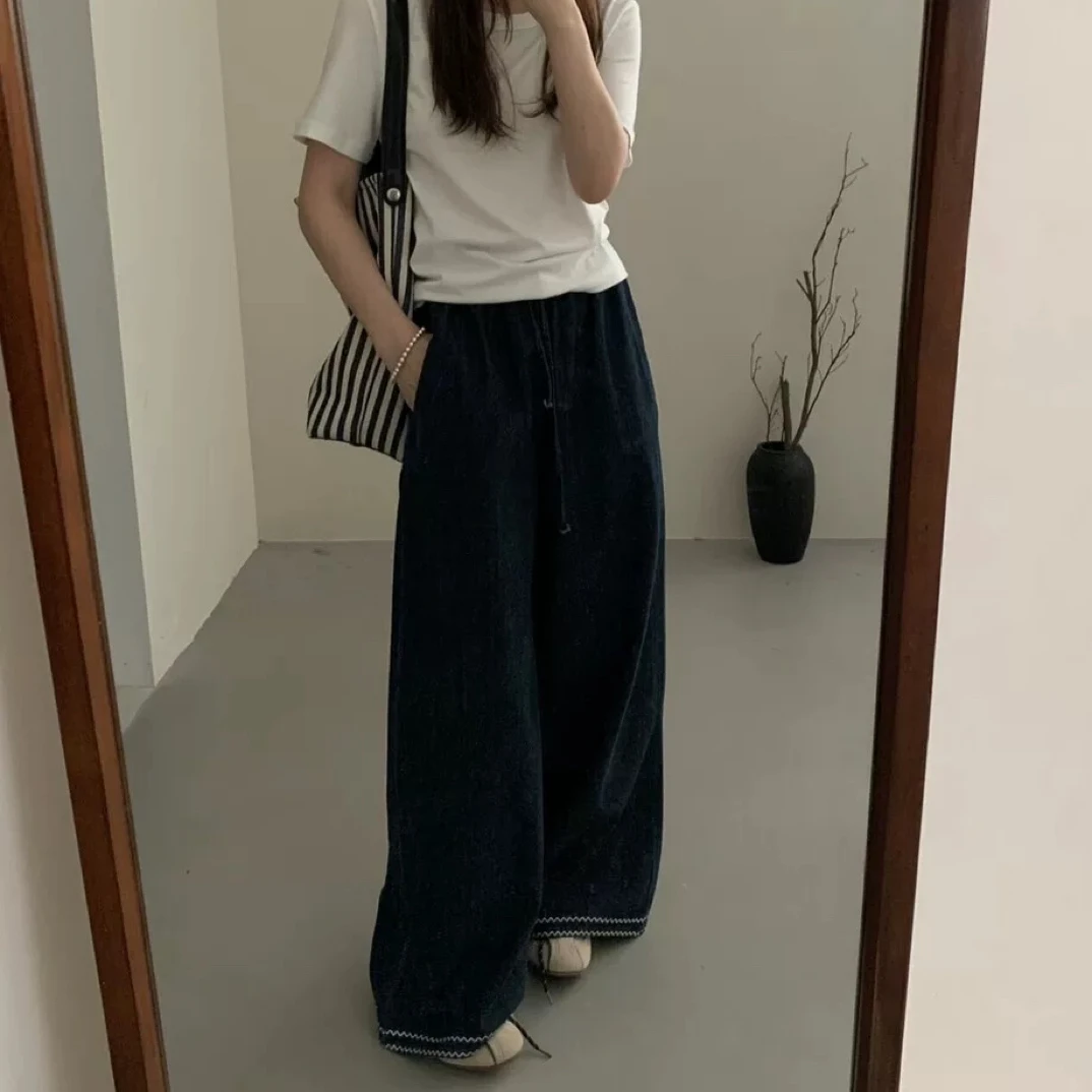 6692女装韩版时尚百搭牛仔裤