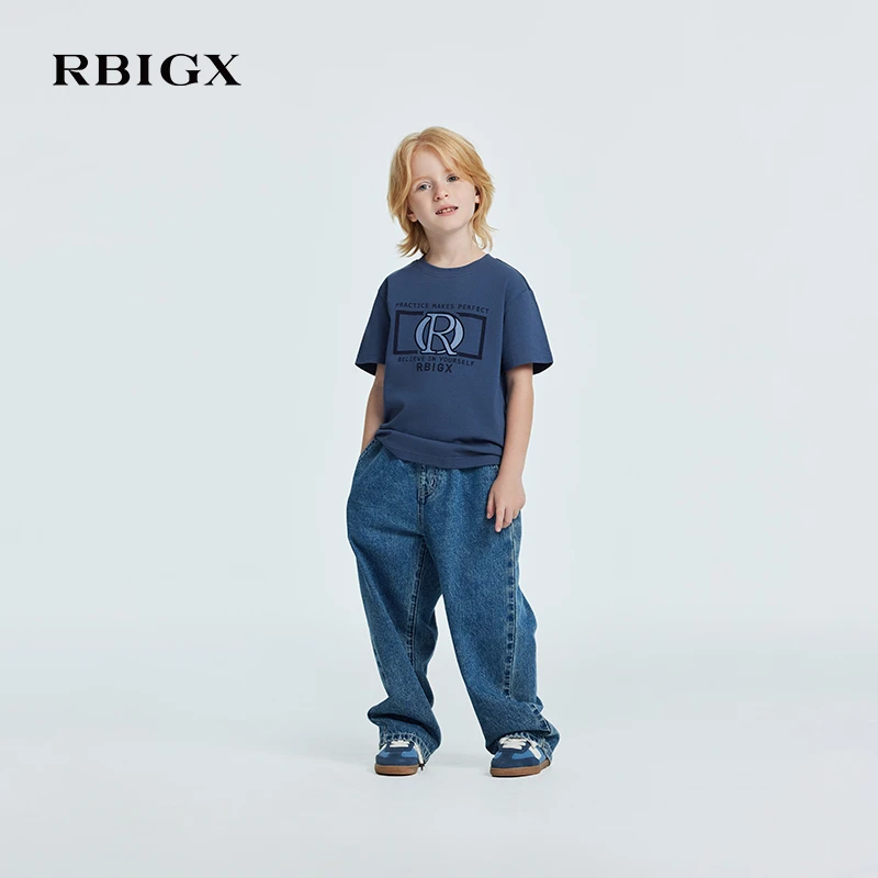 RBIGX瑞比克童装26夏季新款精美百搭帅气短袖t恤