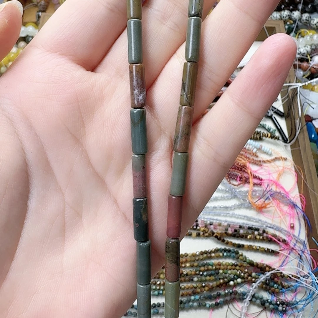 玛瑙/玉髓未镶嵌珠宝半成品毕加索卡4圆管一条