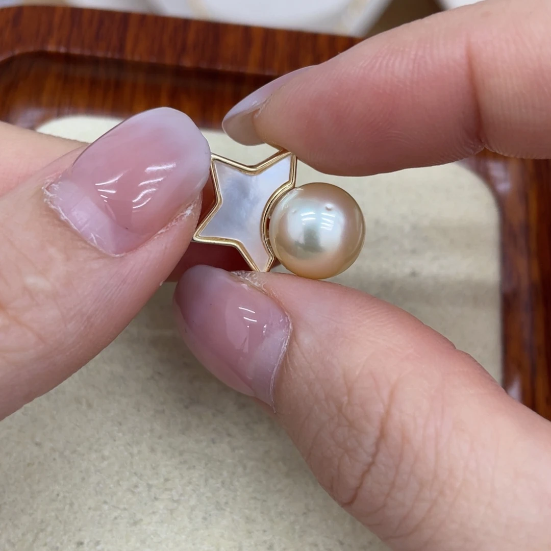 海水珍珠吊坠(不含链)银S925镶嵌