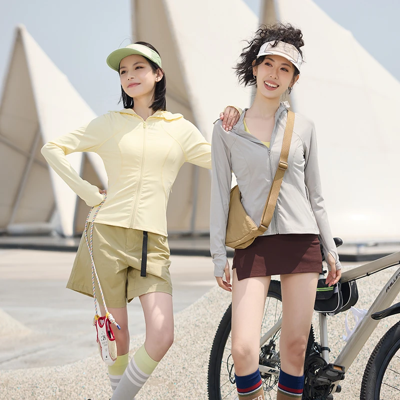 夏季爆款2025新款修身冰丝连帽防晒衣女款防紫外线外穿防晒服