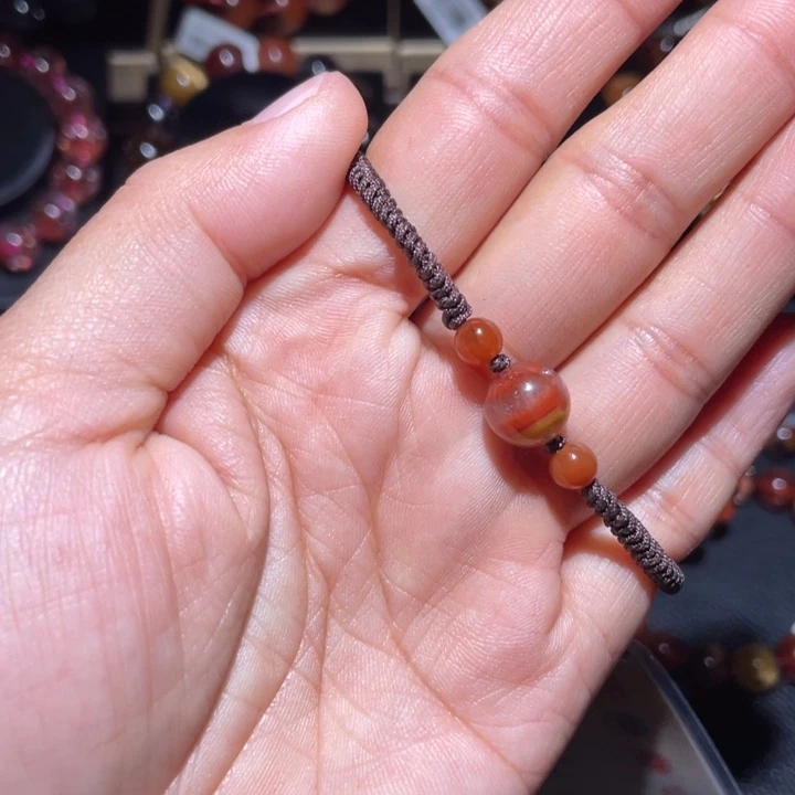 水晶手串未镶嵌千*?极光编织手链