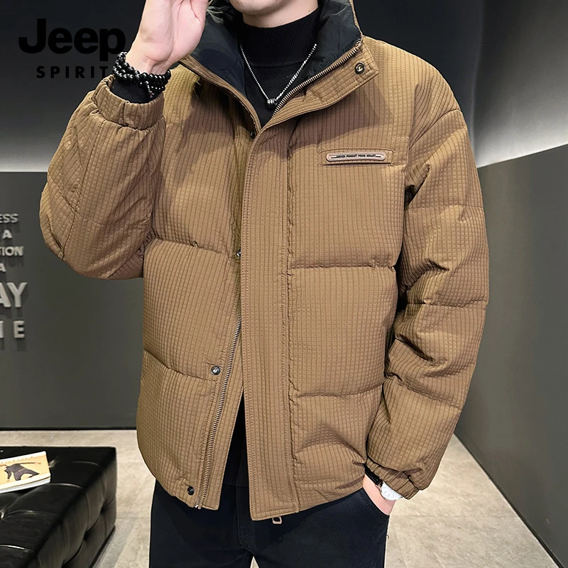 JEEP SPIRIT吉普2025新款男士立领羽绒服保暖加厚高品质百搭外套
