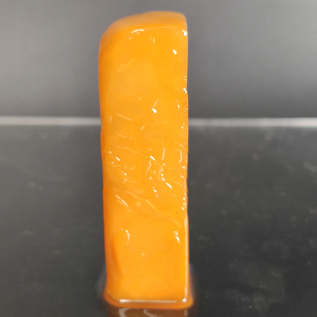 国石/北部田黄石薄意问道图章料/田黄接班人/ST1328