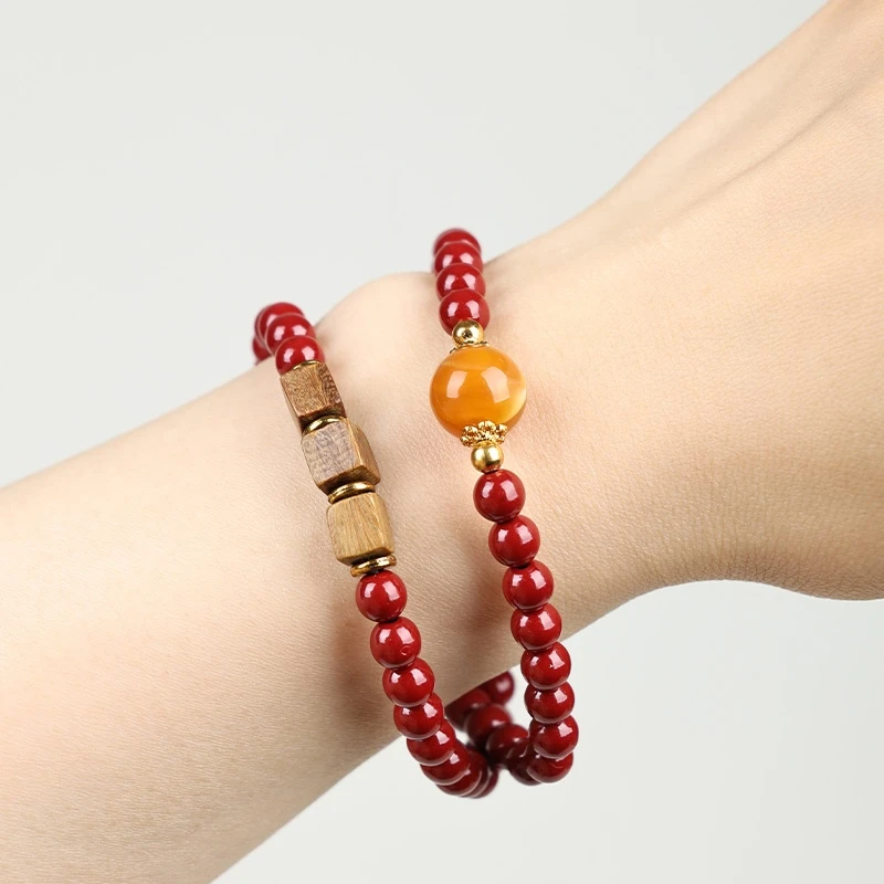 天然辰砂精美手串494[无礼盒]