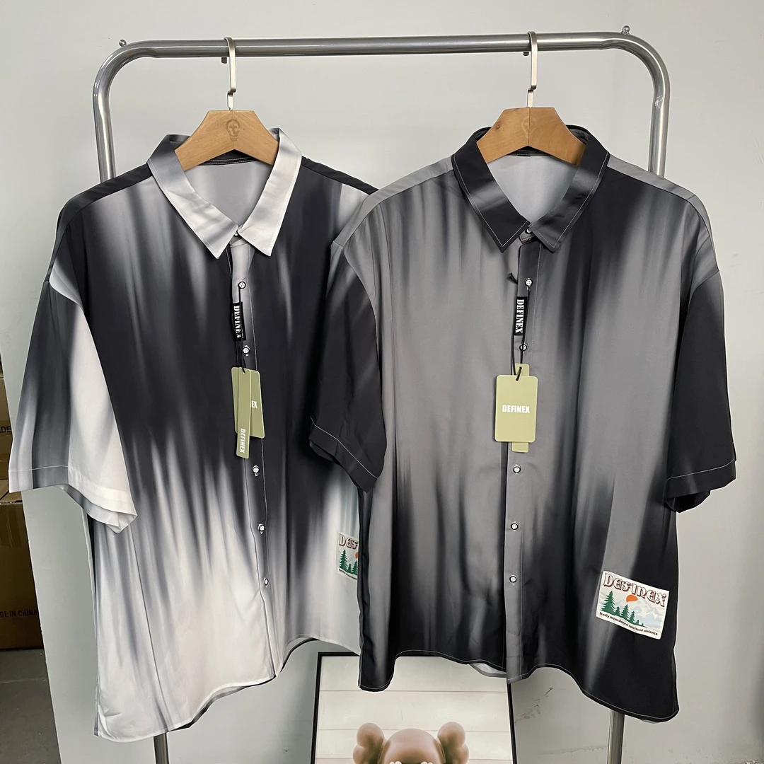 夏季潮流两色休闲短袖衬衫D42C14030226