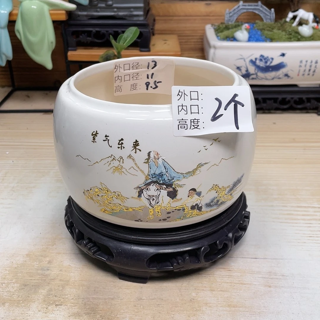 紫砂花盆陶瓷艺术花盆陶瓷