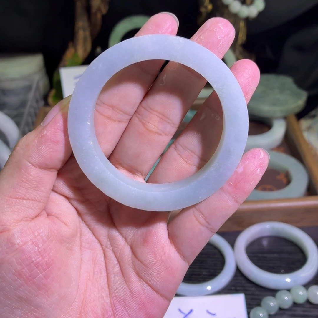 定制翡翠未镶嵌翡翠A货毛胚手镯定制