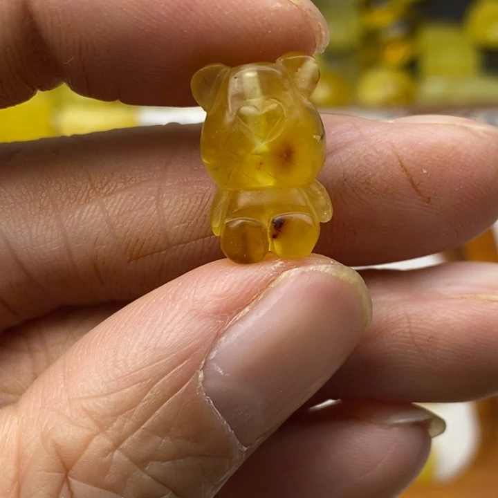 蜜蜡未镶嵌裸石微瑕卡17➕