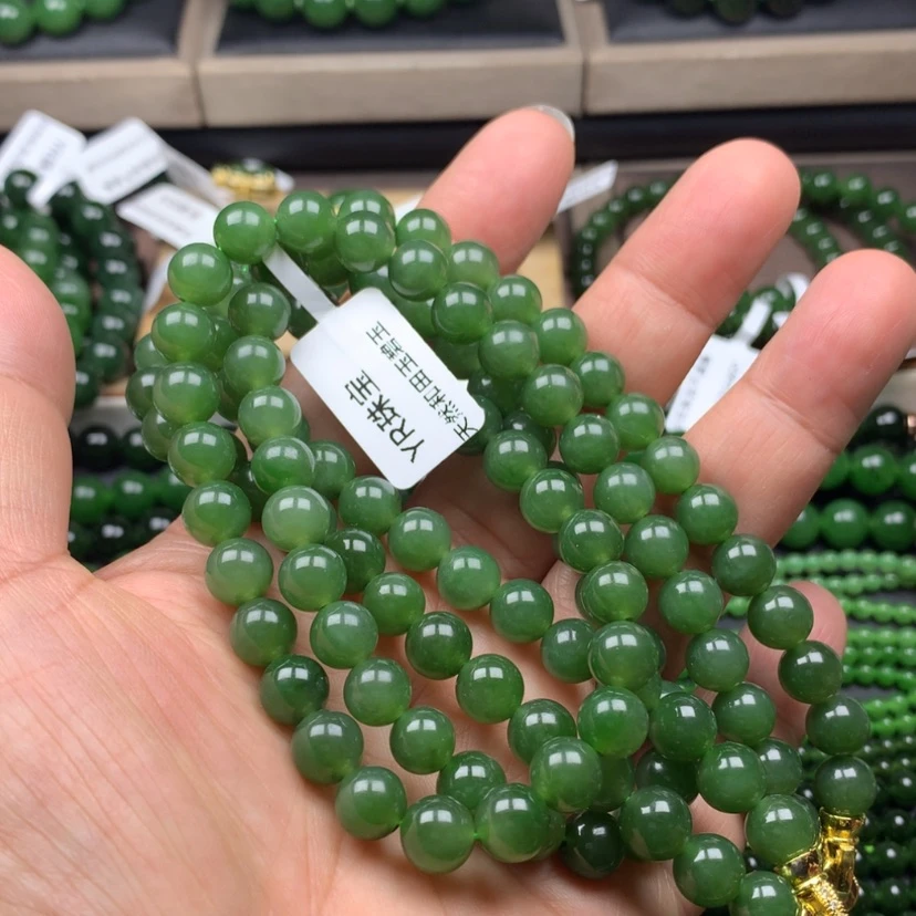 【闪购商品】颈饰未镶嵌和田玉（碧玉）冰阳8m m