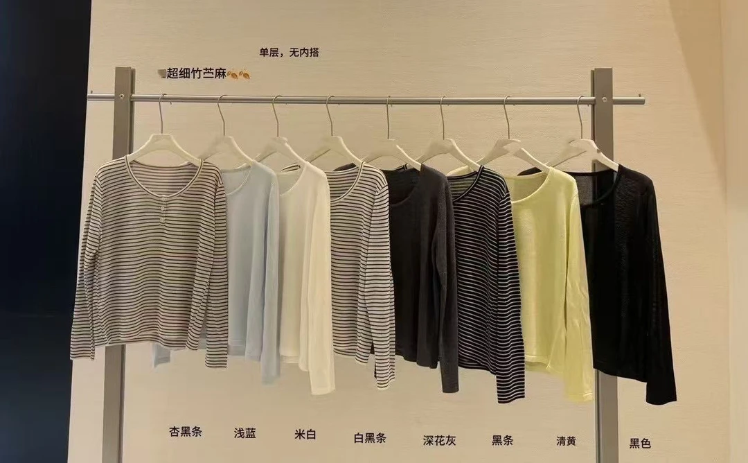 54030 韩系简约百搭针织长袖T