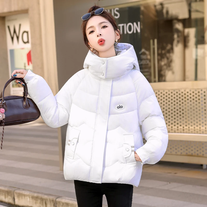 冬季短款纯色保暖棉衣2025新款加厚女棉服棉袄小个子时尚保暖外套