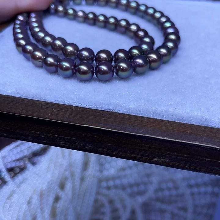 颈饰银S925镶嵌淡水珍珠