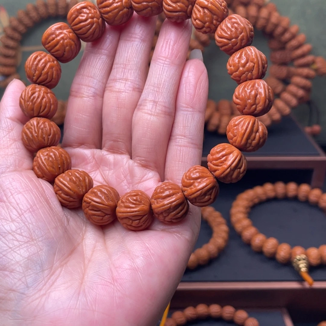 手串桃核14红魔爆肚