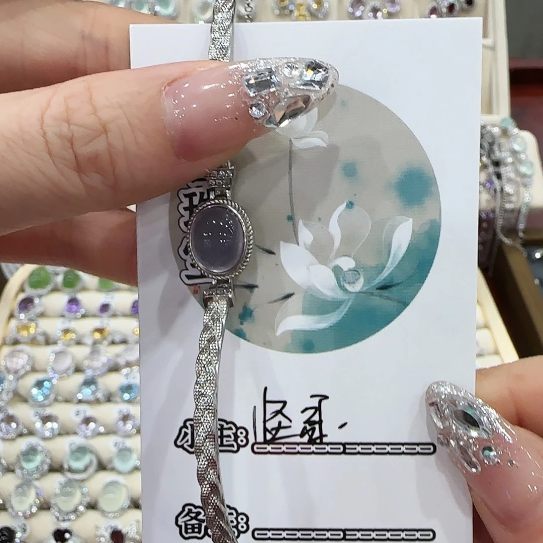 怪***哥烟晶手链银S925镶嵌手链