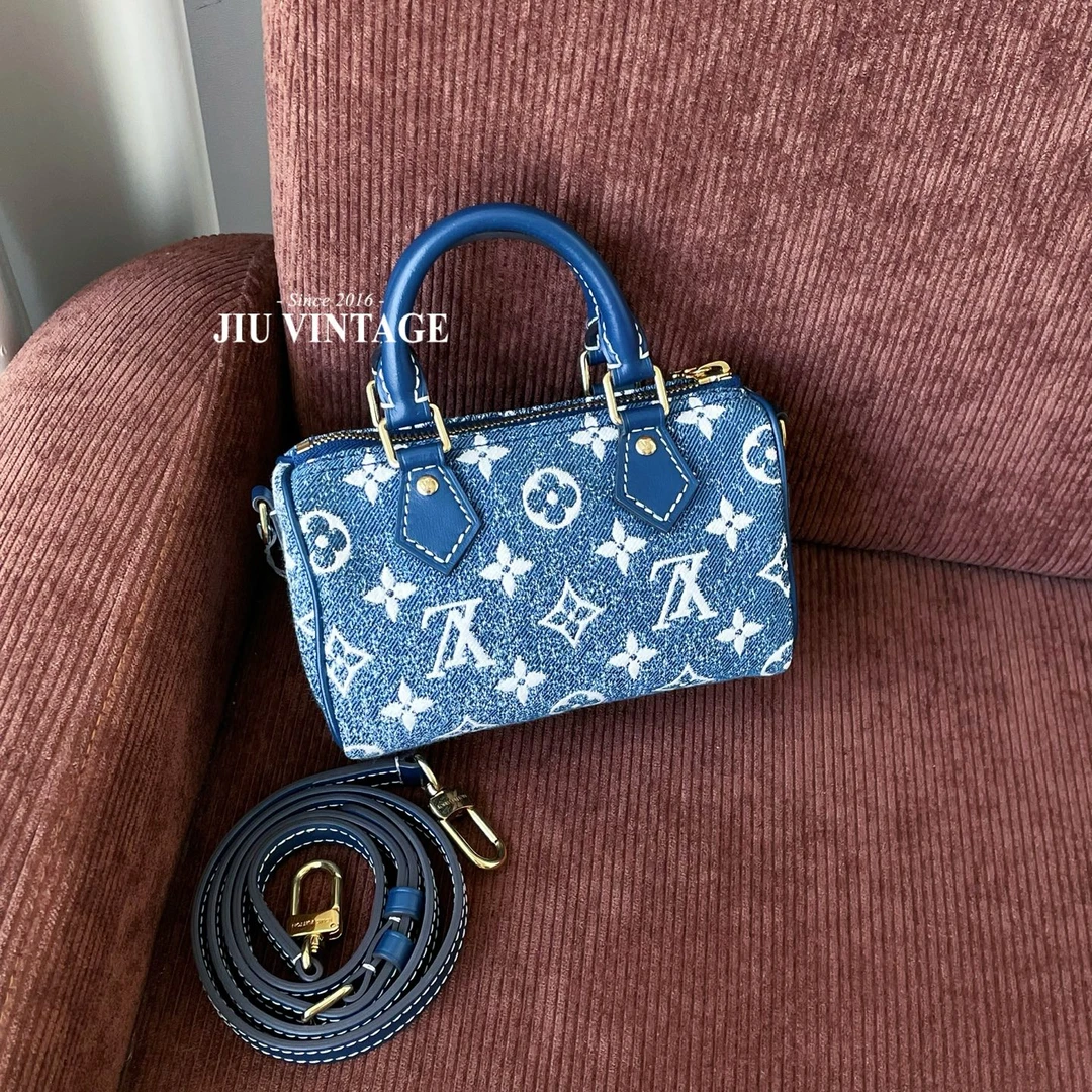 99新 LouisVuitton/路易威登 渐变蓝色speedy nano JM14TH79-0003