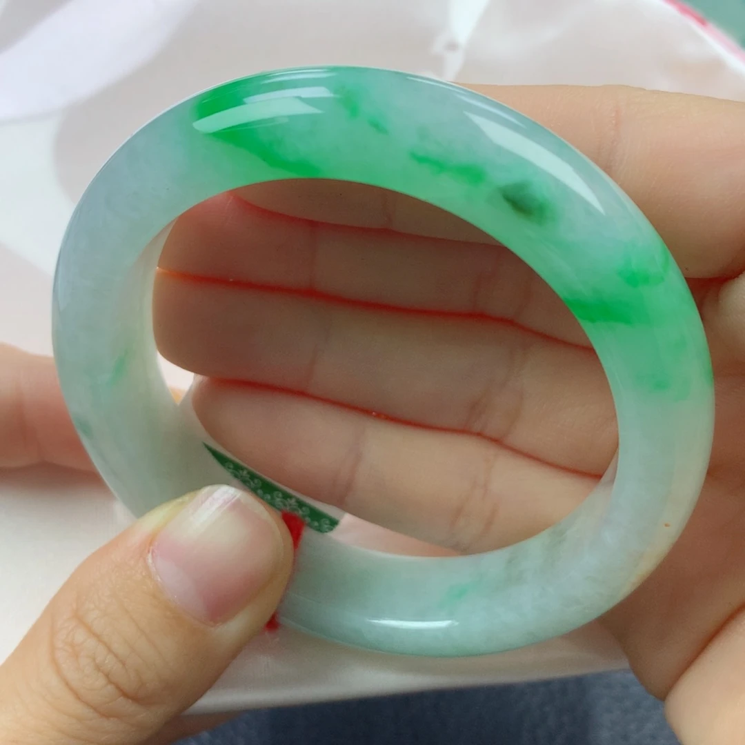 未镶嵌手镯翡翠缅甸天然翡翠A货52.4正