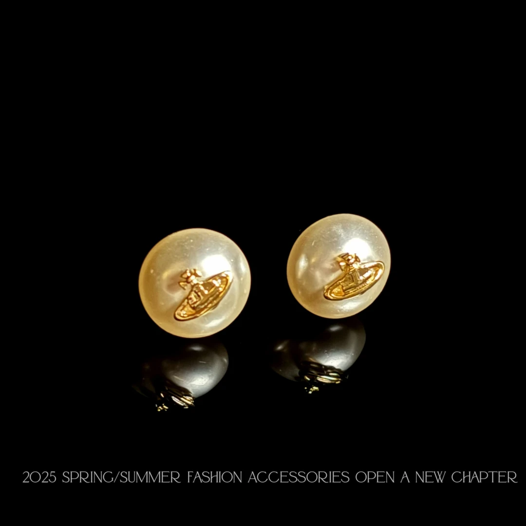 铜合金耳饰 镀k金 2025款C7726【星环珠语金】铂堡俪 BOBAOLI 耳钉