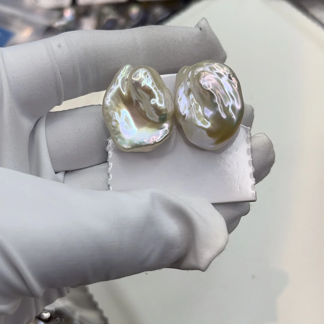 耳饰淡水珍珠银S925镶嵌