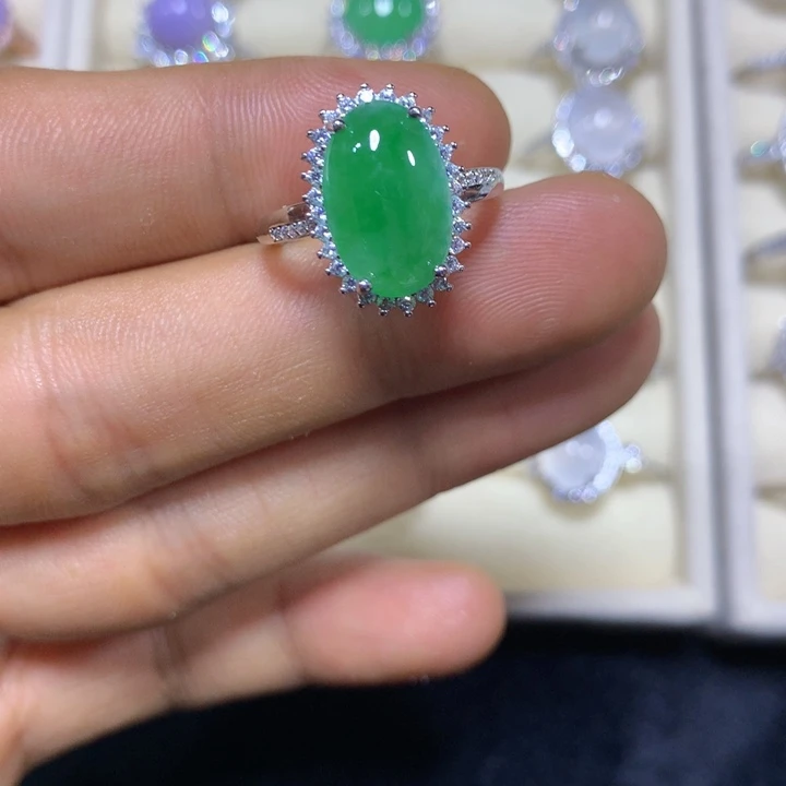 未镶嵌戒指翡翠翡翠戒指