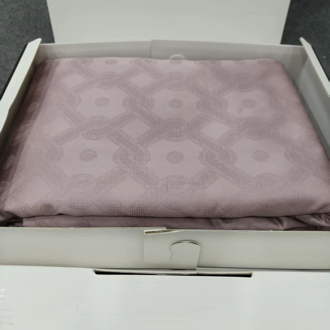 淡紫方格扣S级匹马棉四件套被套200*230+床单245*250+2枕套48*74