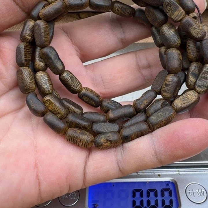 ***穗沉香手串张勺子手串17克加