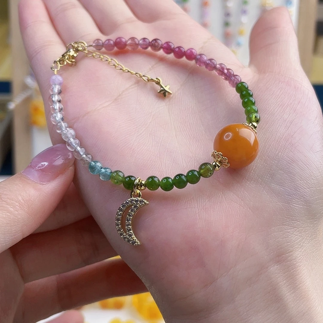 蜜蜡未镶嵌裸石蜜蜡手链