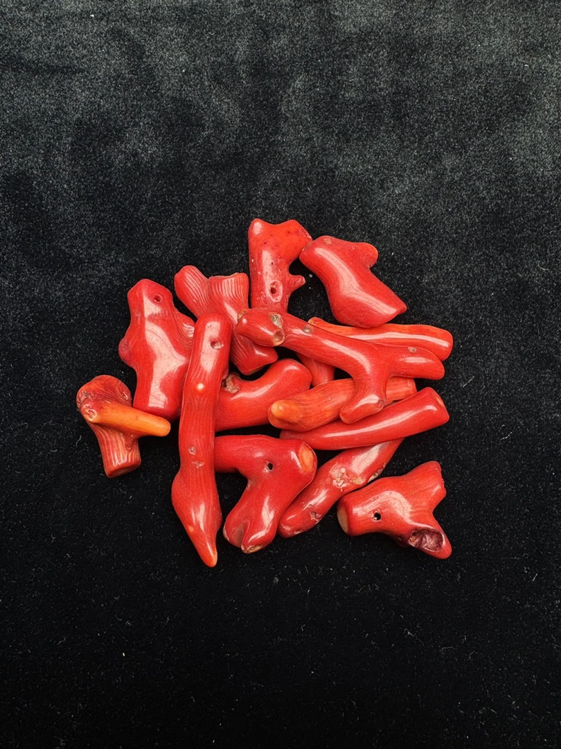 A113红色树杈带孔道大小随机发 介意勿拍