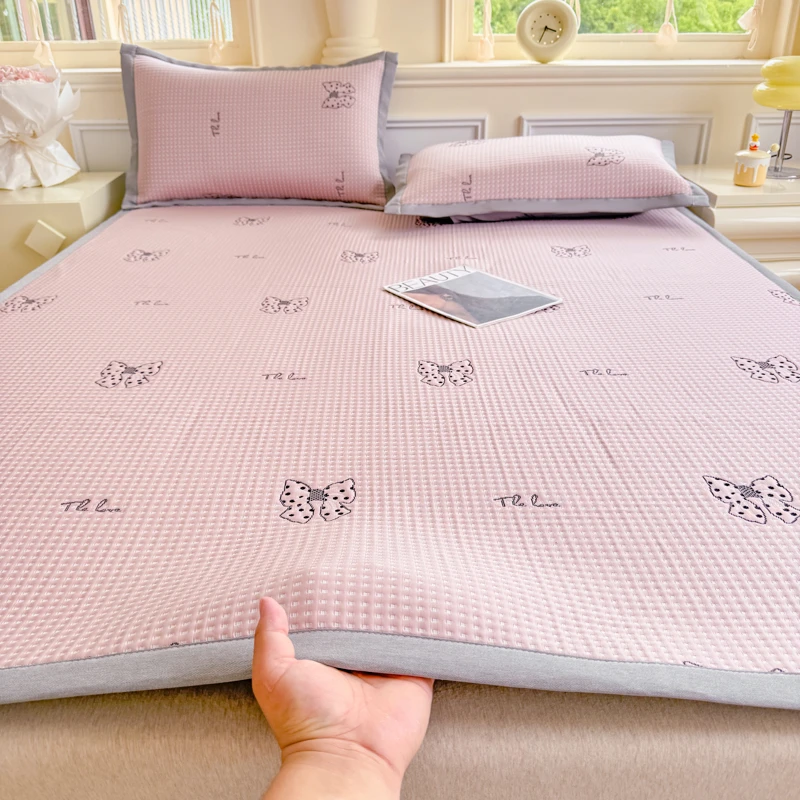 2025高端A类凉感PE高分子复合软凉席三件套冰豆豆冰丝凉席子