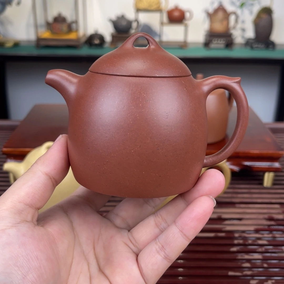 紫砂茶壶220毫升全手工紫泥秦权