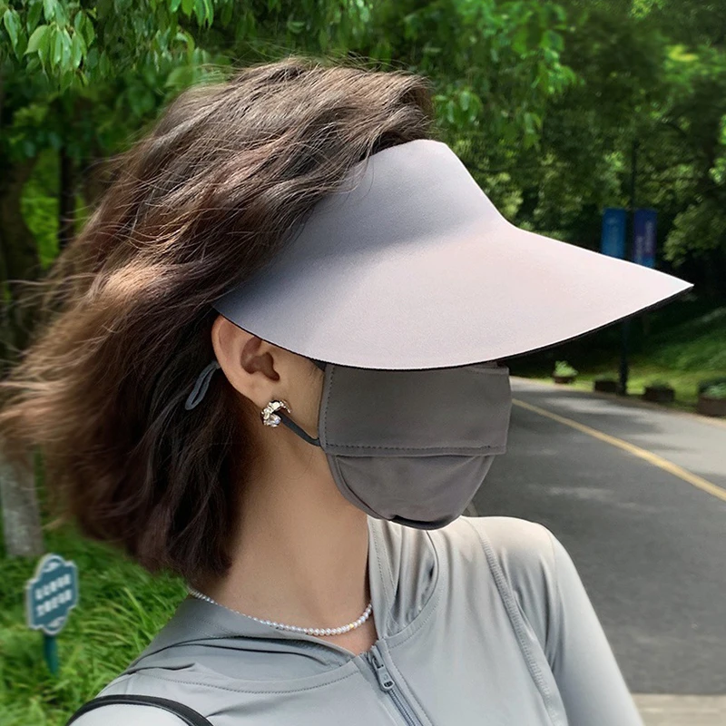 骑车吹不翻防晒帽2025新款帽子女夏季防紫外线无痕遮阳空顶太阳帽