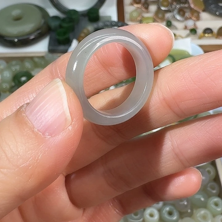 和田玉未镶嵌戒指18.4内径28