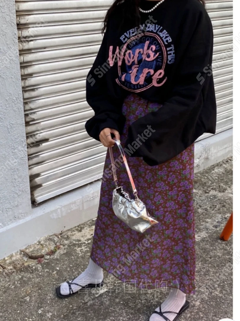 韩国代购. Call my name  莫奈花园  紫色半身裙 cw042910