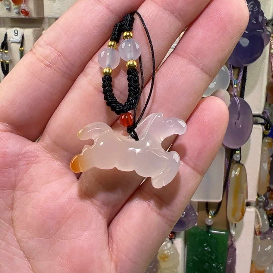 玛瑙/玉髓未镶嵌吊坠(赠链)