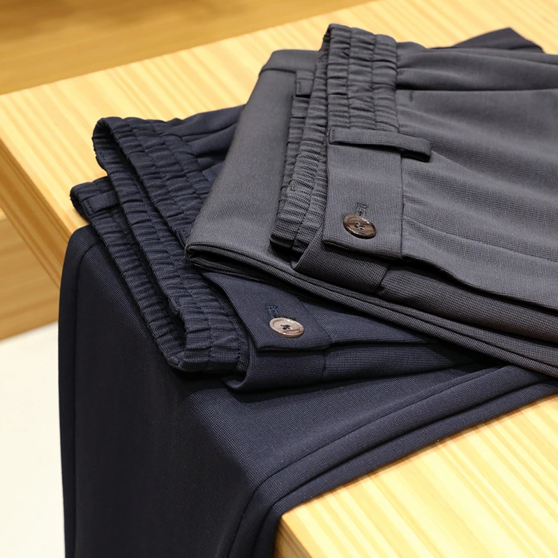 【241912069】经典再现 质感/有型/舒适 男士弹力休闲运动直筒裤