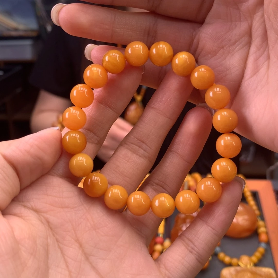 未镶嵌蜜蜡手串天然