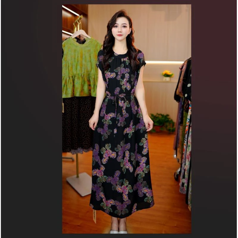 3800-18幻影彩蝶）新款时尚休闲连衣裙