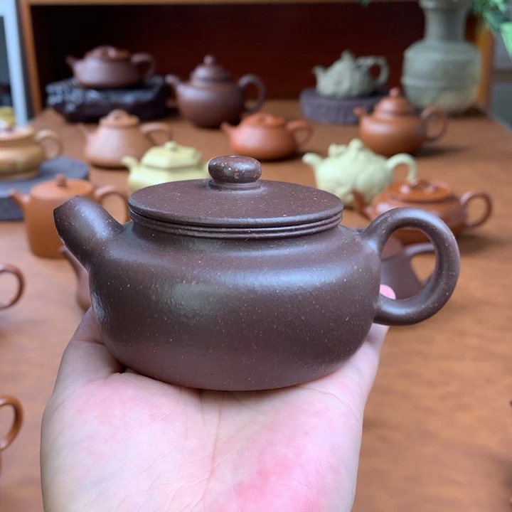 茶壶紫砂半手工道红容量150