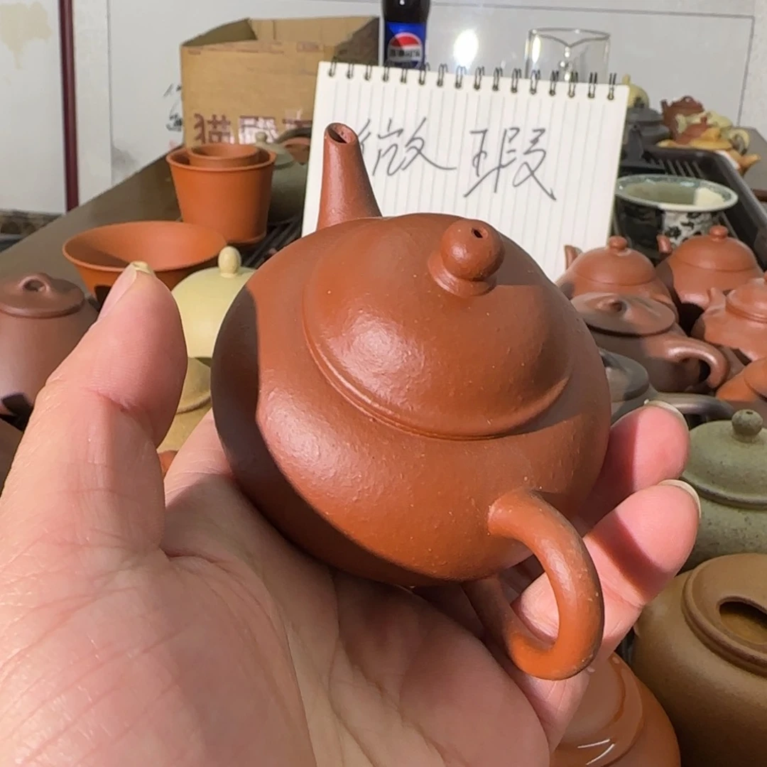 紫砂茶壶水平壶 朱泥