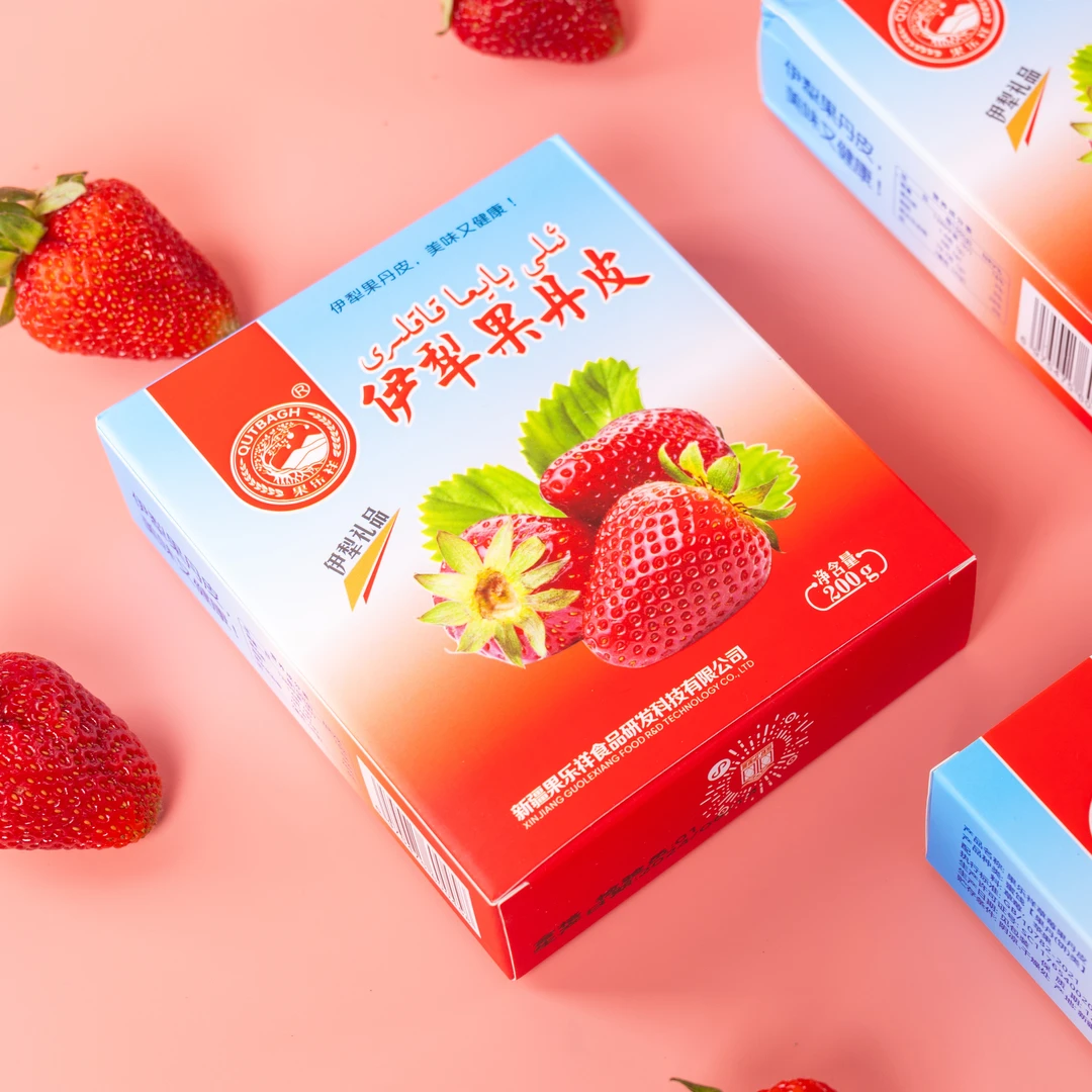 新疆草莓果丹皮伊犁纯水果干山楂干厂家直销批发手撕配料表干