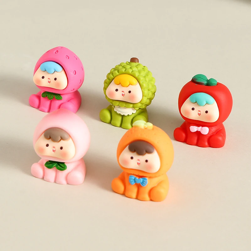 【直播拆】二代水果崽崽树脂手感漆磨砂对对碰创意DIY手工玩具摆件