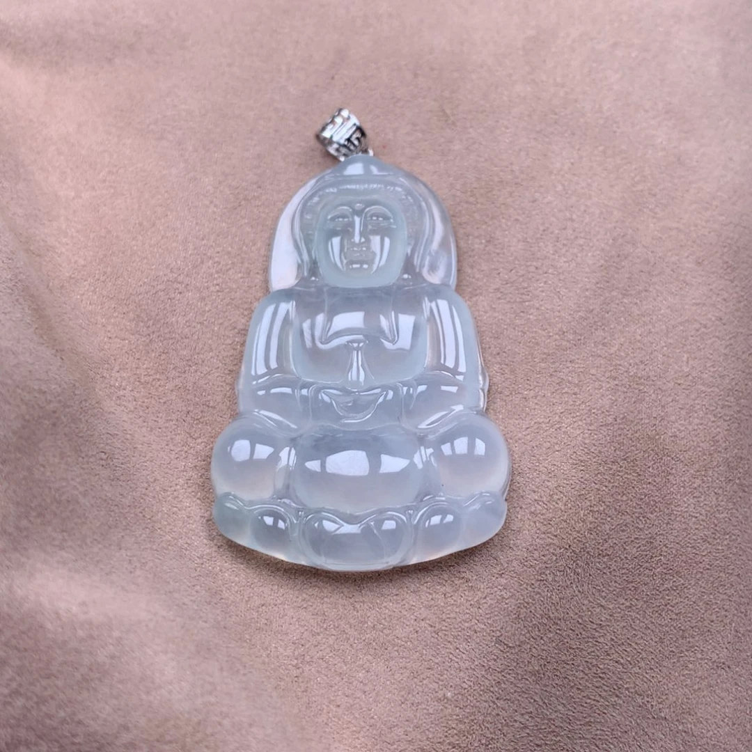 翡翠18K金镶嵌颈饰缅甸翡翠